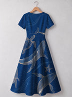 "Pwani" Sweetheart Midi Dress