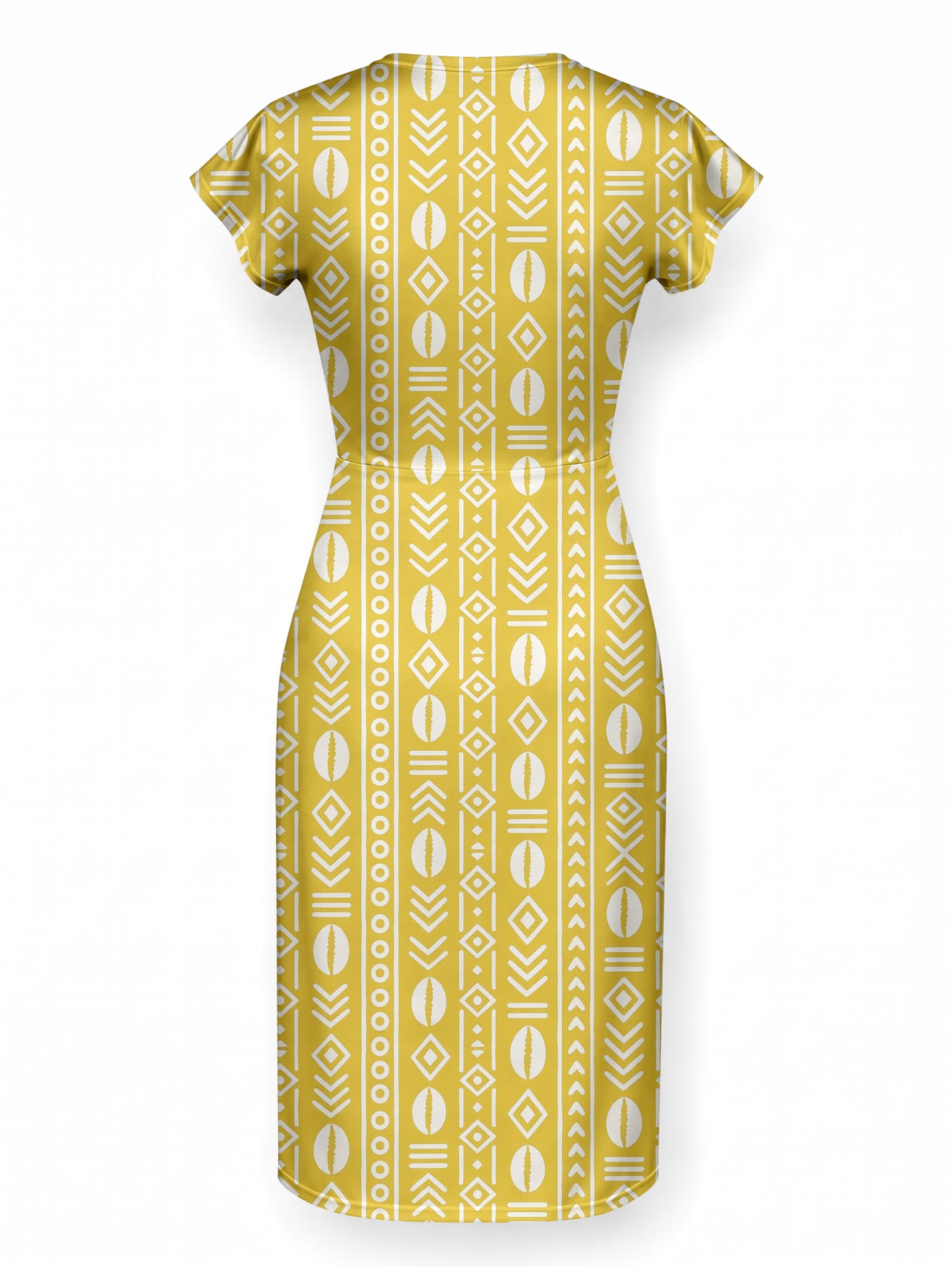 "Oshun Dhahabu" Cap Sleeve Midi Dress