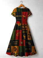 "Kumbuka" Short Sleeve Maxi Dress
