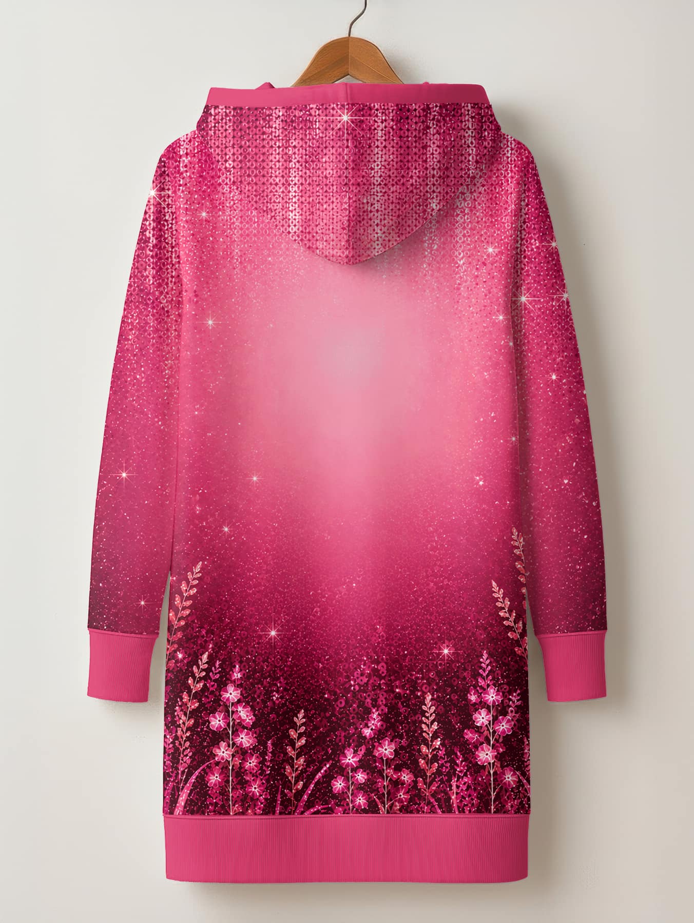 "August Queen Pink" Hoodie Dress