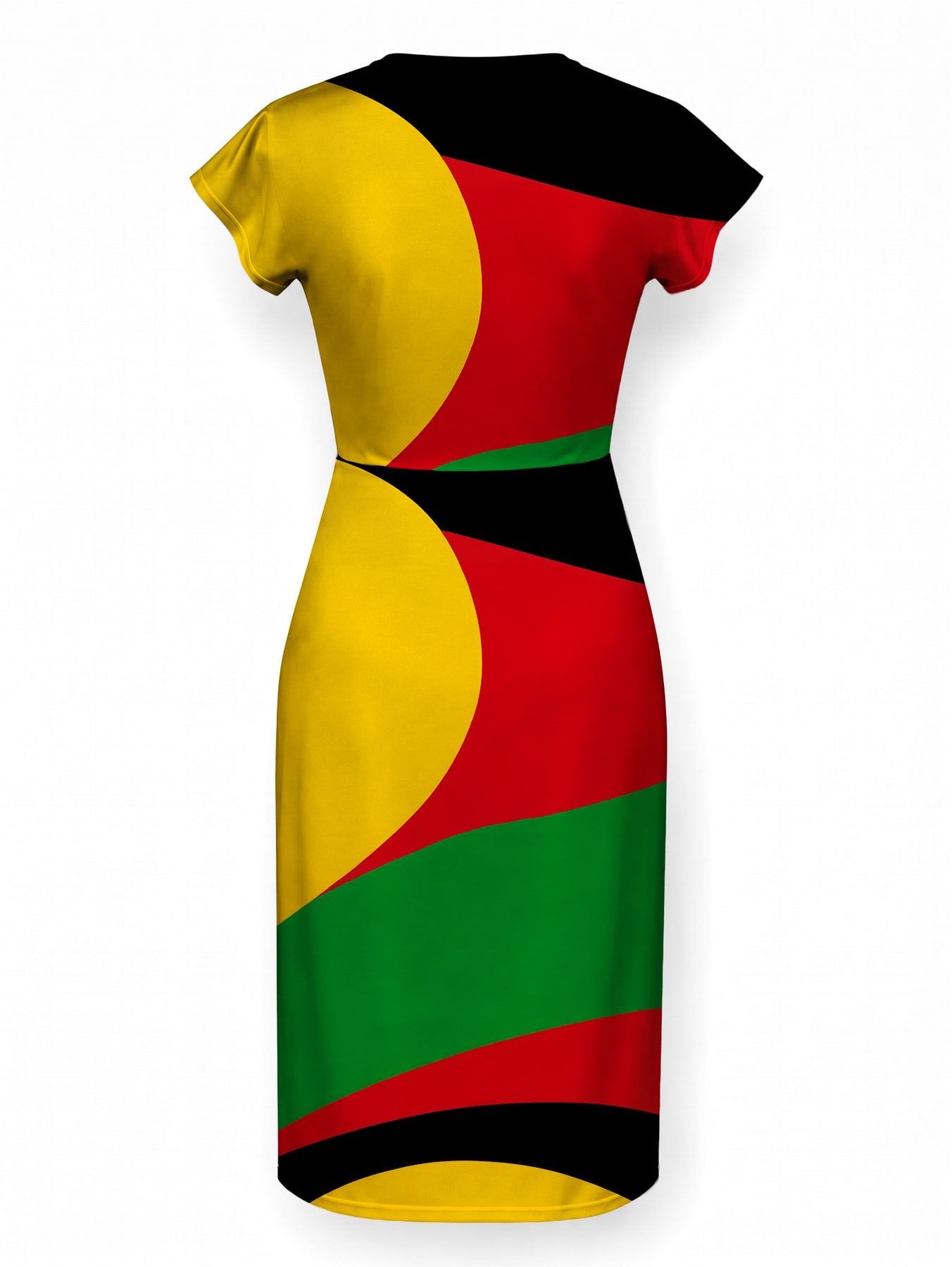 "Furaha" Cap Sleeve Midi Dress