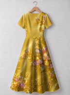 "Angavu" Sweetheart Midi Dress