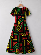 "Nairobi" Sweetheart Midi Dress