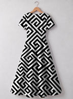 "Zamu" V Neck Midi Dress