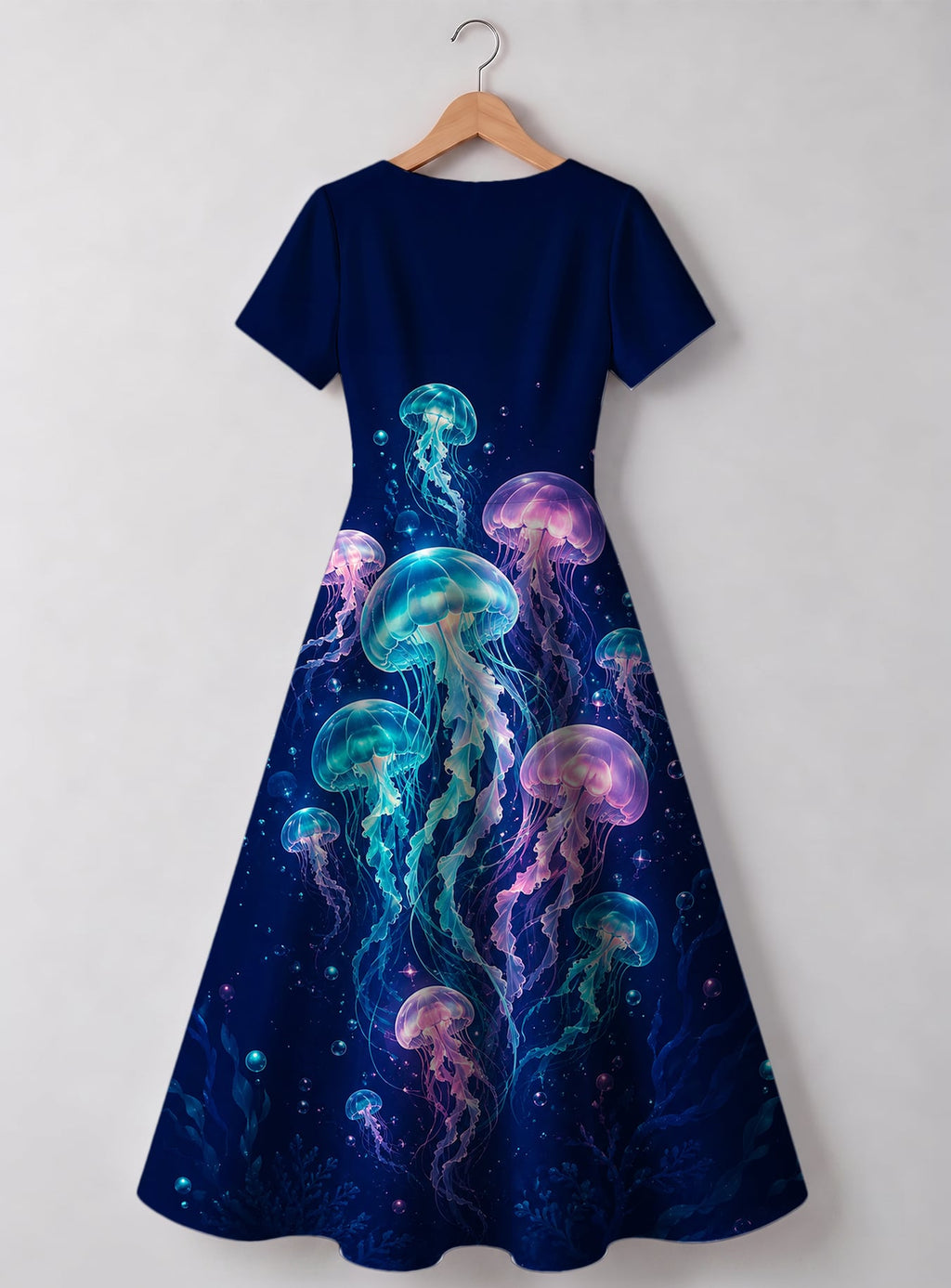 "Bahari" V Neck Midi Dress