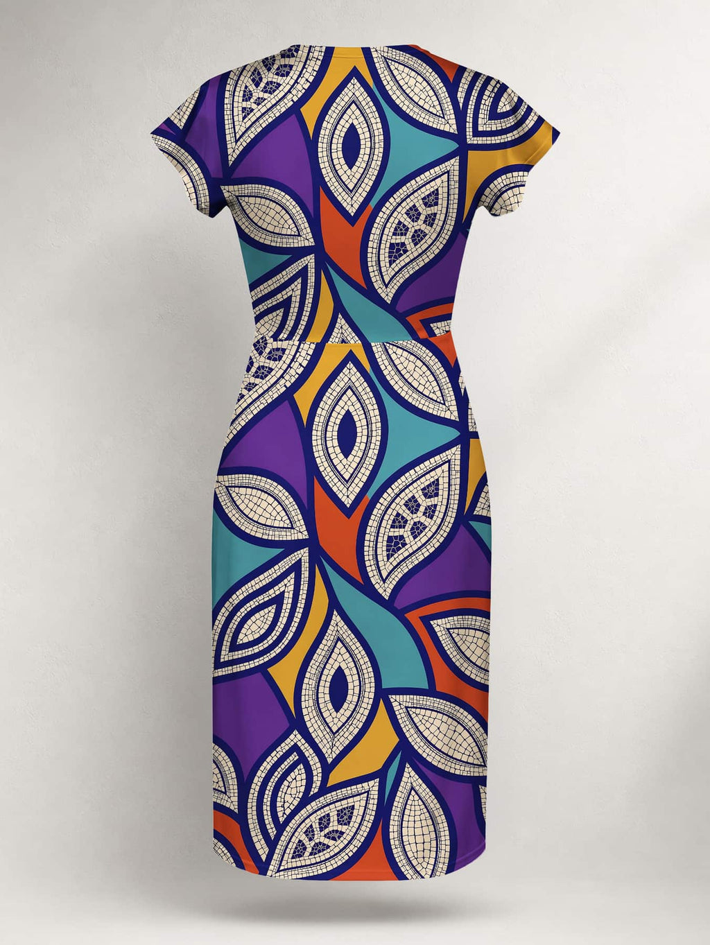 "Johari" Cap Sleeve Midi Dress