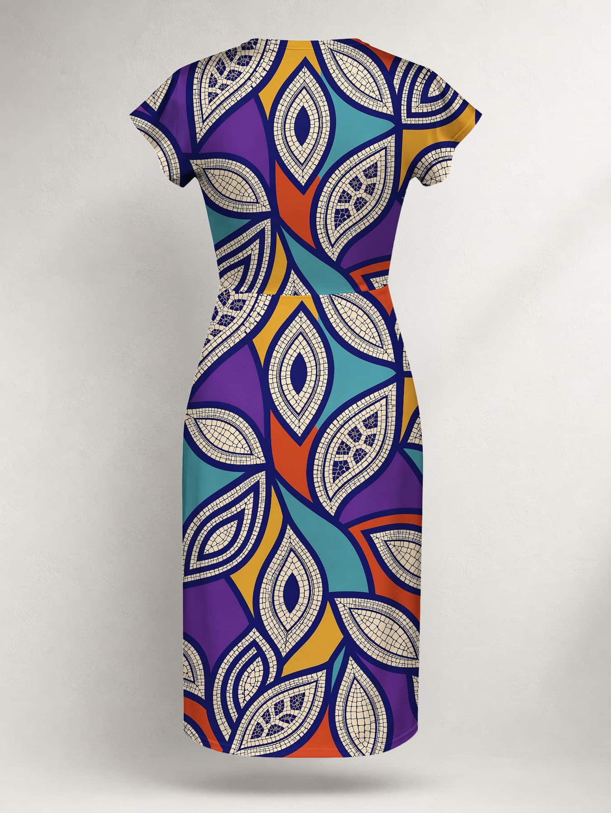 "Johari" Cap Sleeve Midi Dress