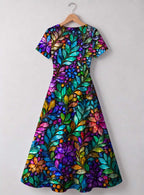 "Upinde" V Neck Midi Dress
