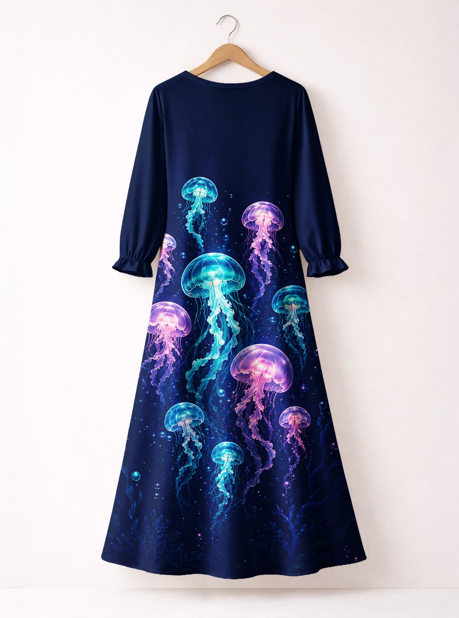 "Bahari" Long Sleeve Maxi Dress