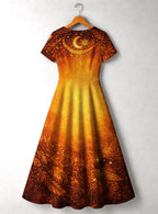 "Amara" Short Sleeve Maxi Dress