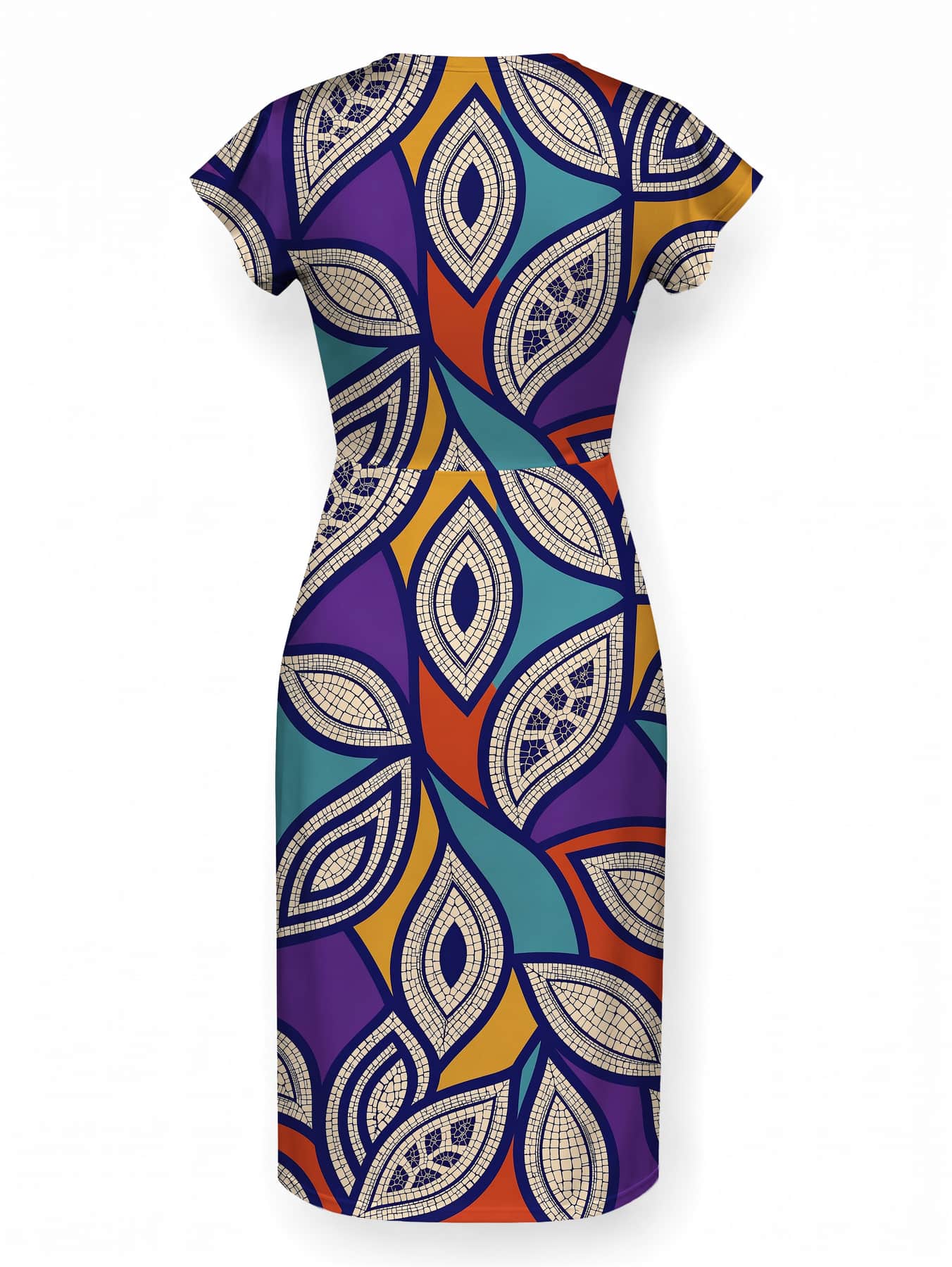 "Johari" Cap Sleeve Midi Dress