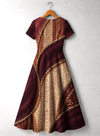 "Tapa" Short Sleeve Maxi Dress