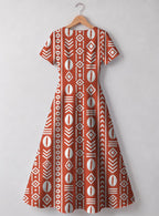 "Oshun Kijani" Sweetheart Midi Dress