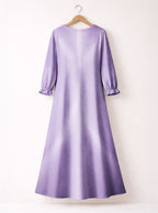 "Zambarau" Long Sleeve Maxi Dress