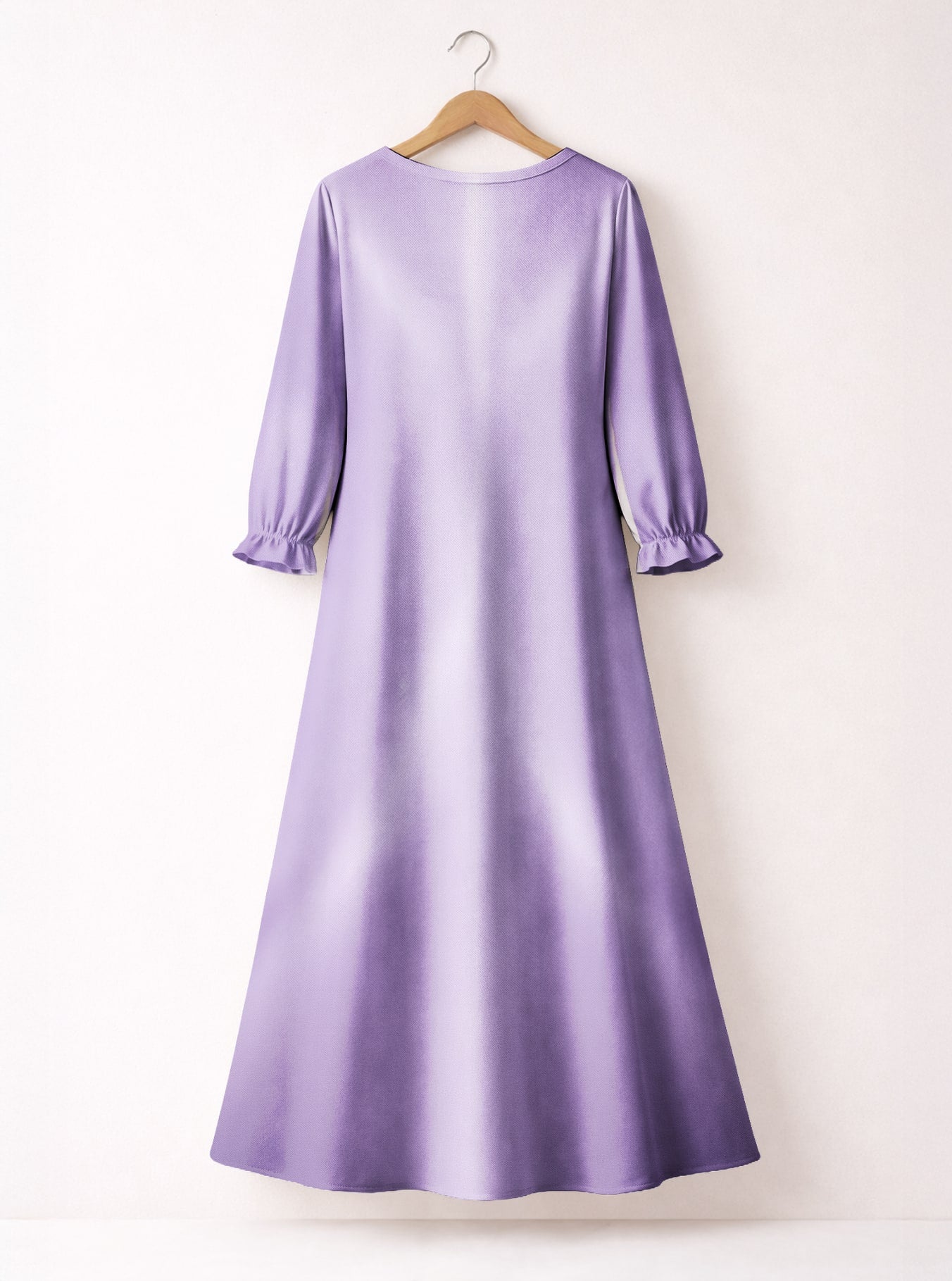 "Zambarau" Long Sleeve Maxi Dress