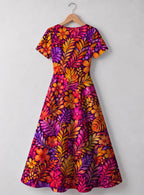 "Waridi" Sweetheart Midi Dress