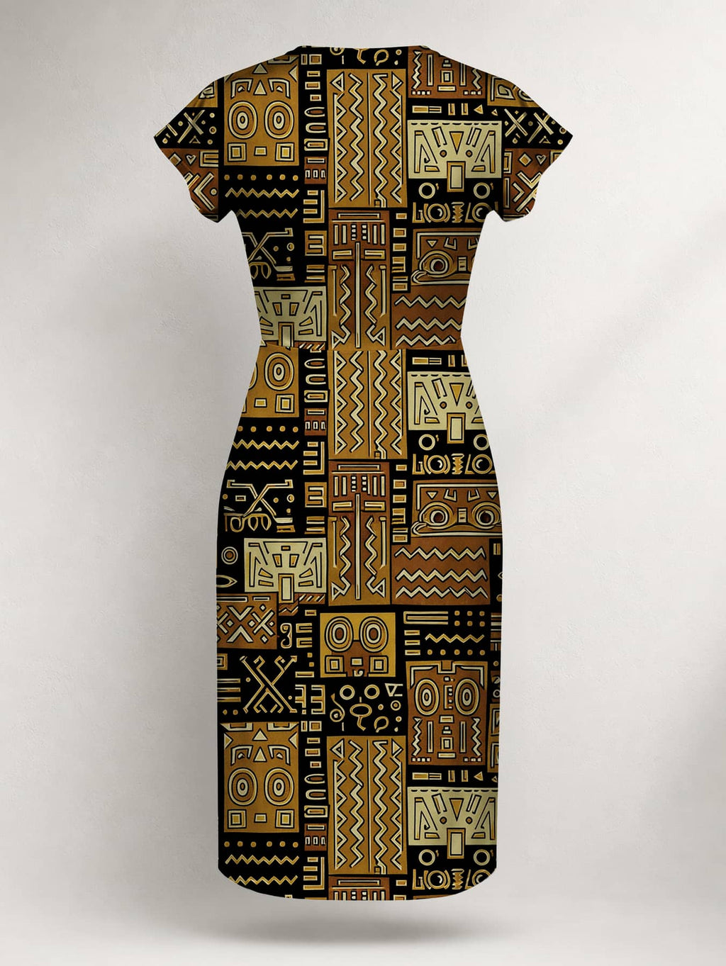 "Sankofa" Cap Sleeve Midi Dress