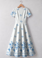 "Buluu" Sweetheart Midi Dress