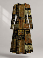 "Sankofa" Viscose Midi Dress