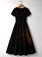 "Tunu" Short Sleeve Maxi Dress
