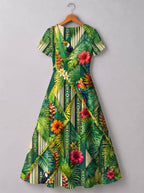 "Msitu" Short Sleeve Maxi Dress