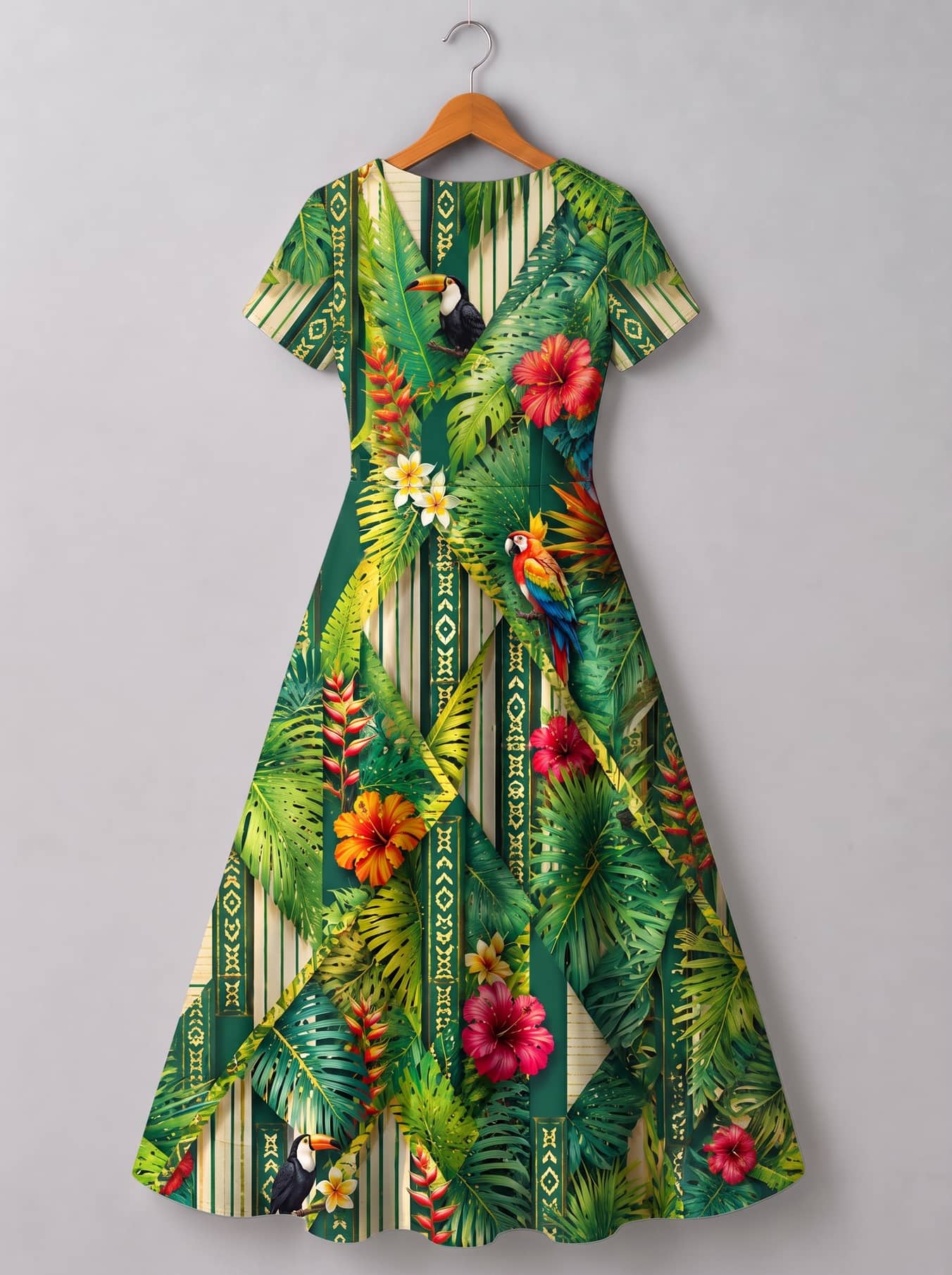 "Msitu" Short Sleeve Maxi Dress