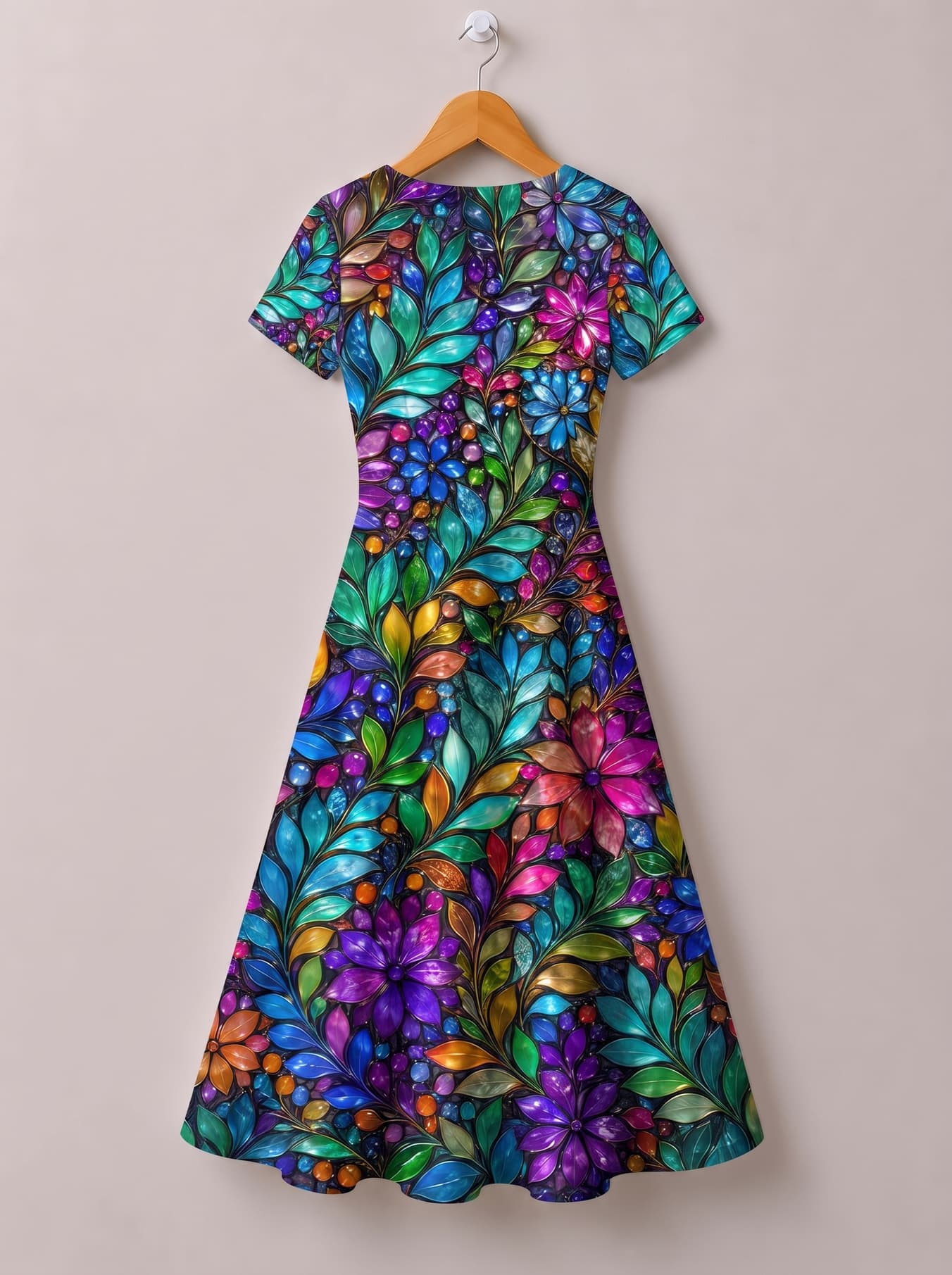 "Upinde" Short Sleeve Maxi Dress