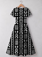 "Kuba" V Neck Midi Dress