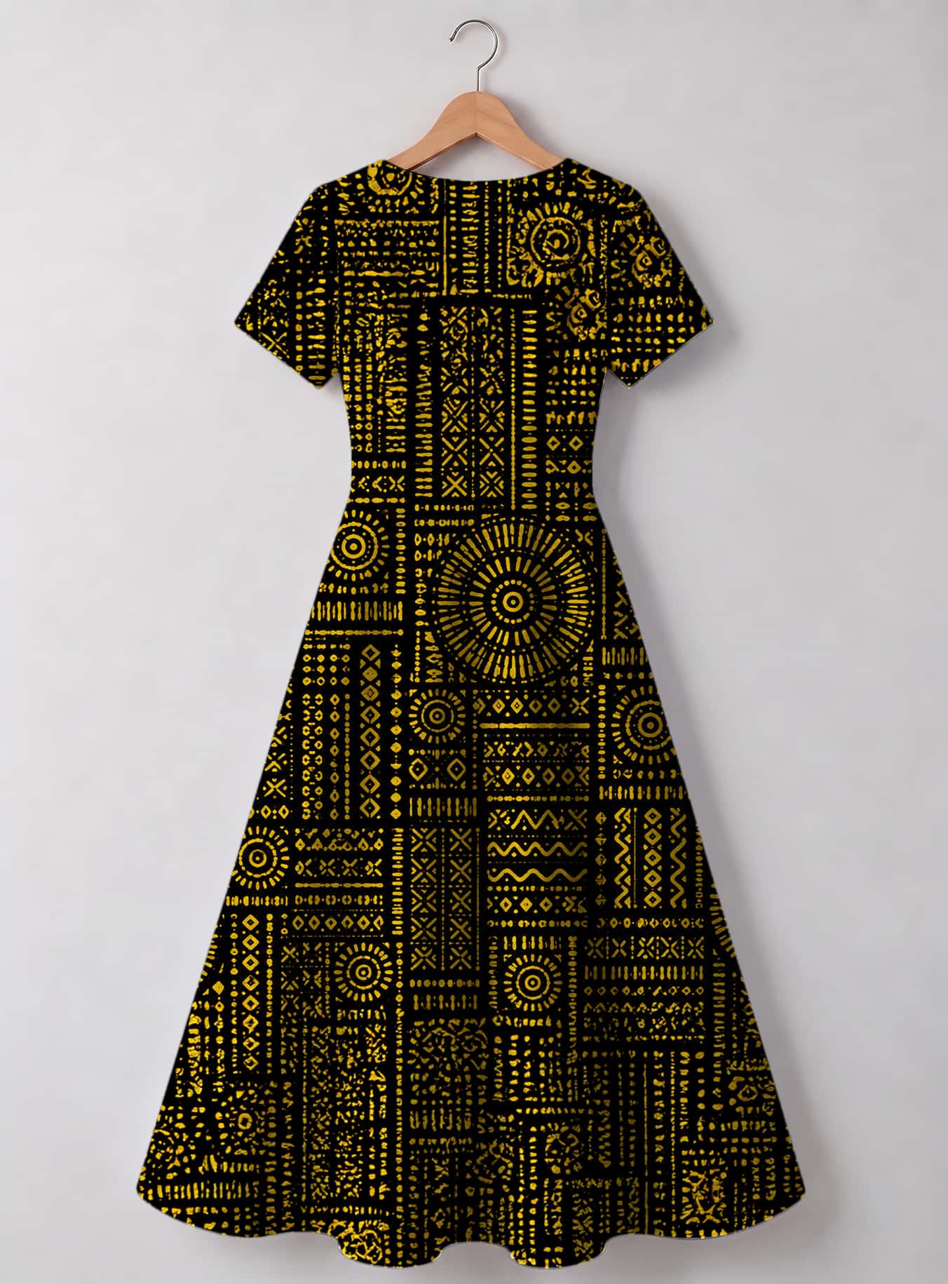 "Lamu" V Neck Midi Dress