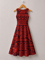 "Shaka" Burgundy Corset Dress