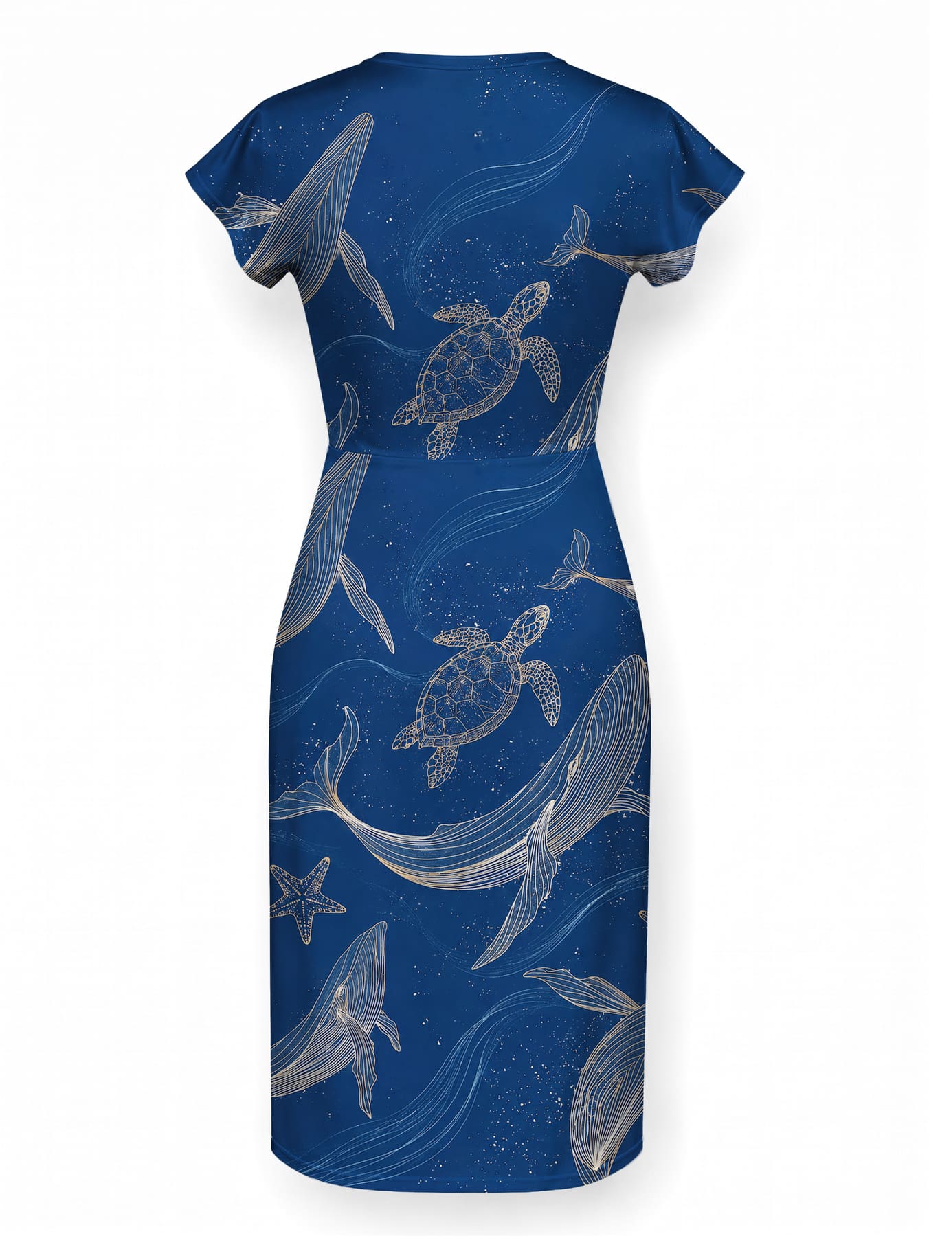 "Pwani" Cap Sleeve Midi Dress