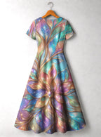 "Almasi" Short Sleeve Maxi Dress Promo