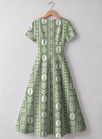"Oshun Verde" Sweetheart Midi Dress
