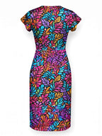 "Rangi" Cap Sleeve Midi Dress
