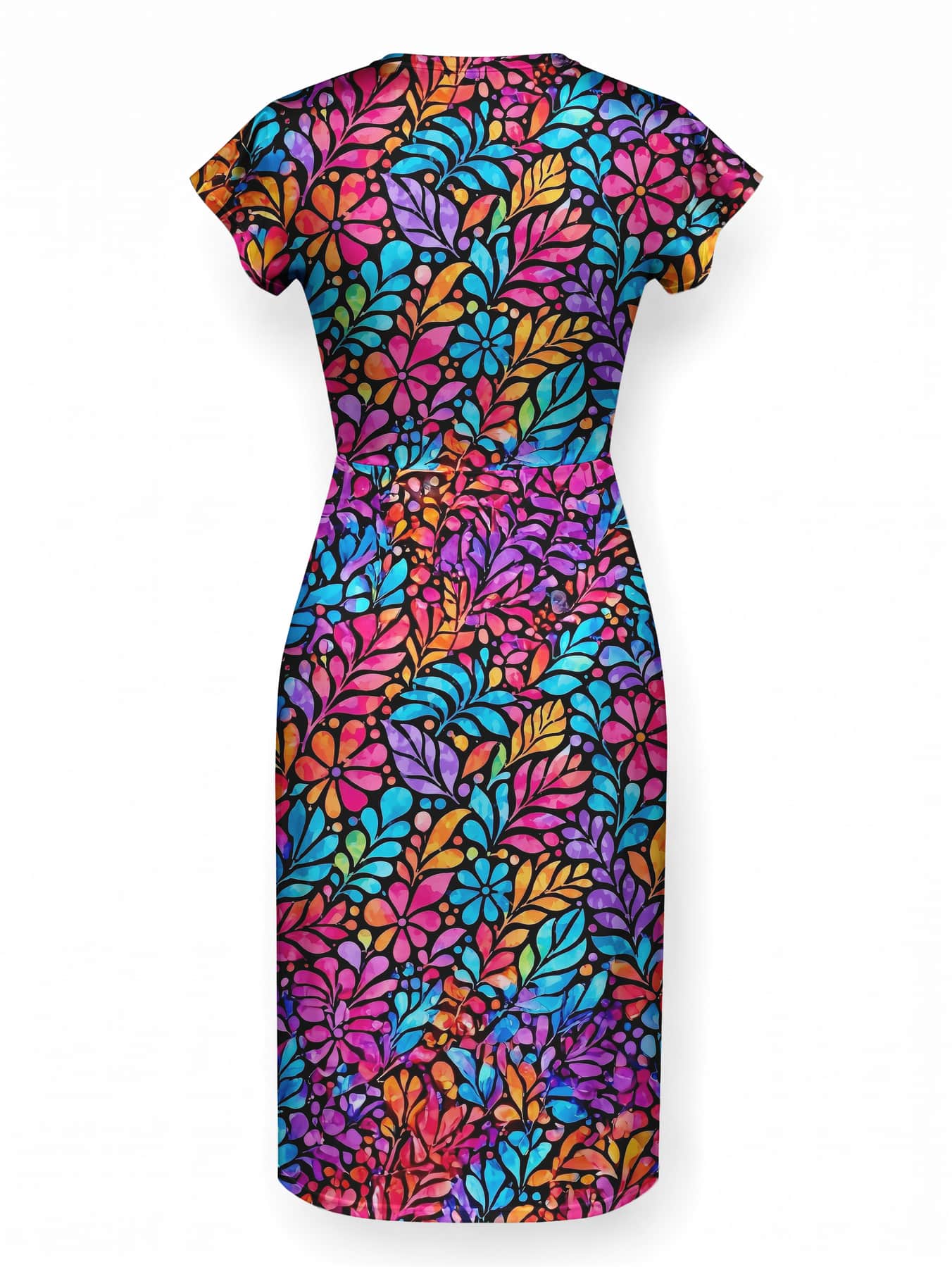 "Rangi" Cap Sleeve Midi Dress