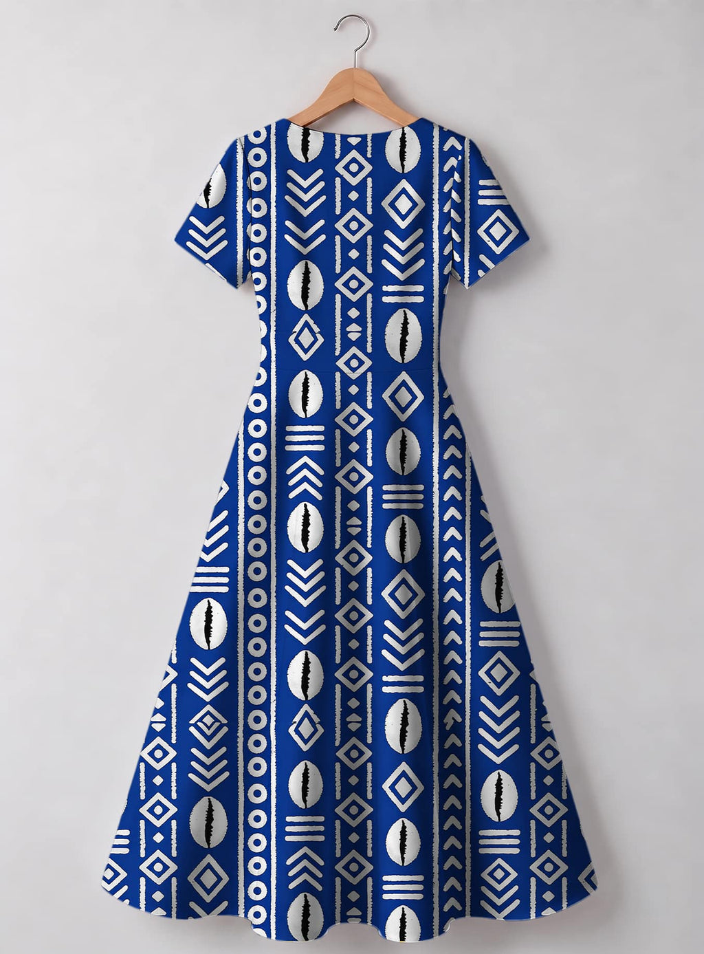 "Oshun Royal Blue" Sweetheart Midi Dress