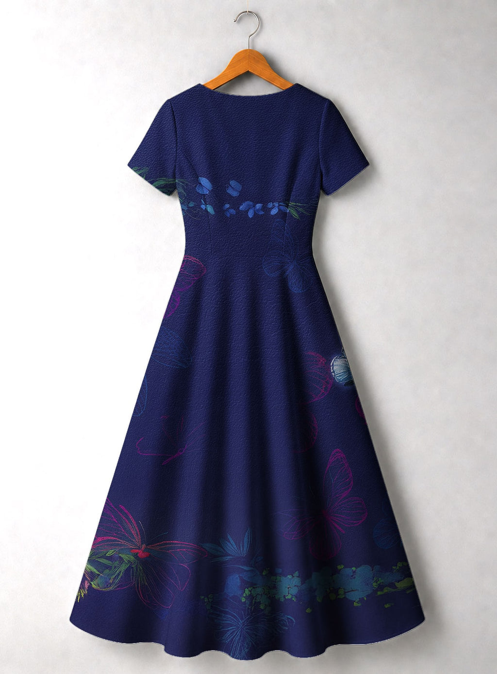 Blue Orchid Short Sleeve Maxi Dress Promo