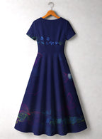 Blue Orchid Short Sleeve Maxi Dress Promo
