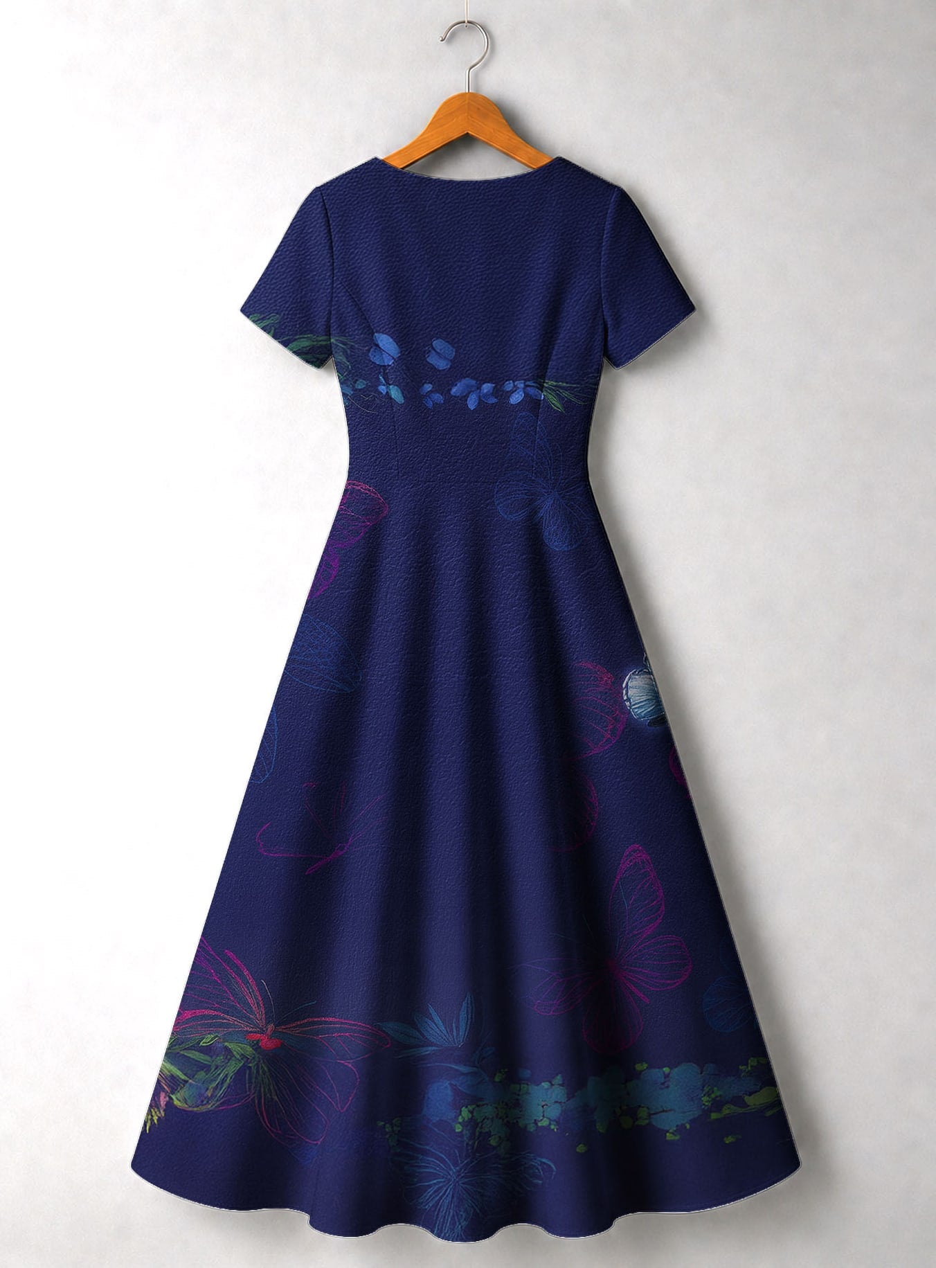Blue Orchid Short Sleeve Maxi Dress Promo