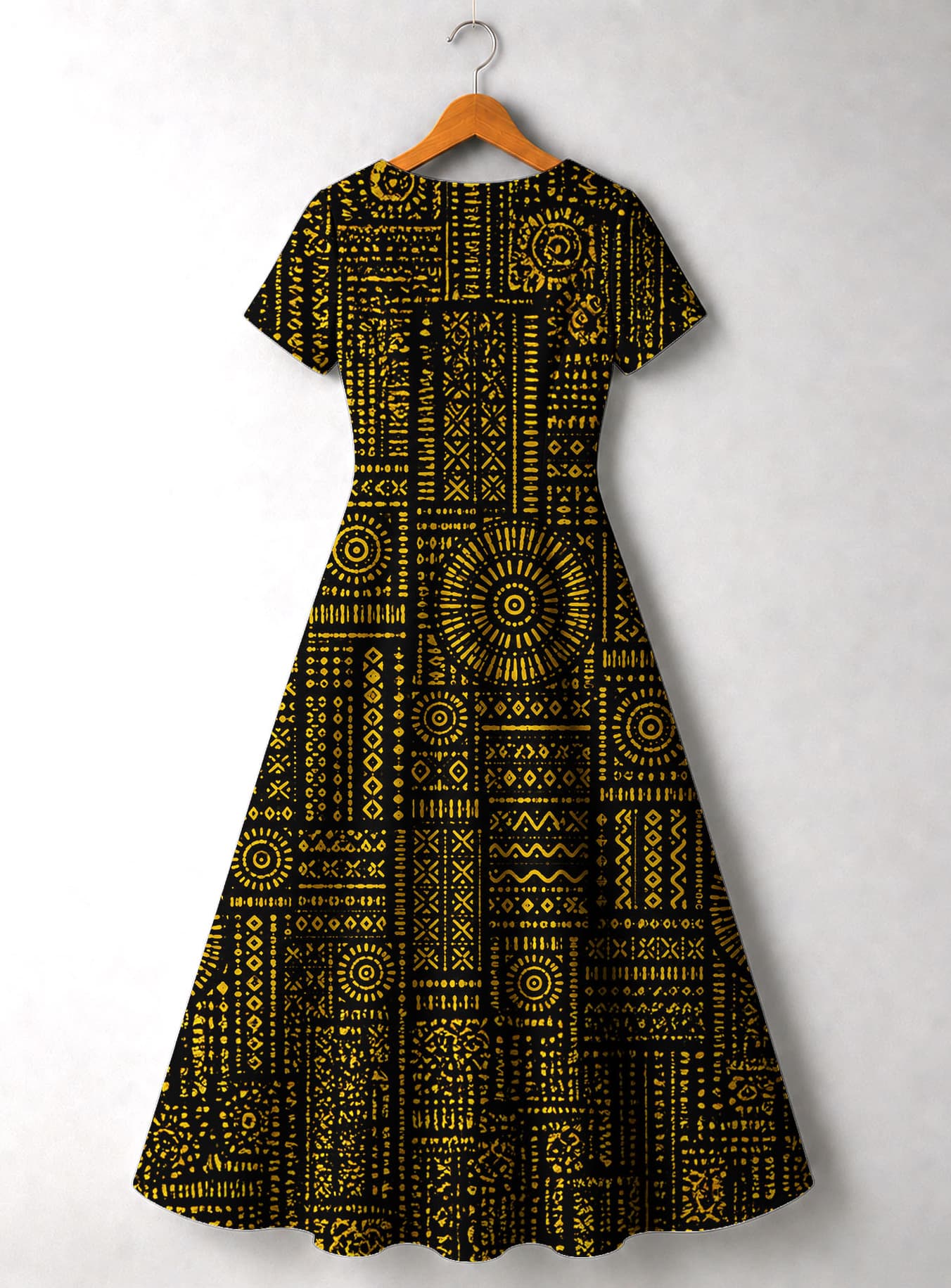 "Lamu" Short Sleeve Maxi Dress