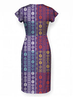"Oshun Zamani" Cap Sleeve Midi Dress