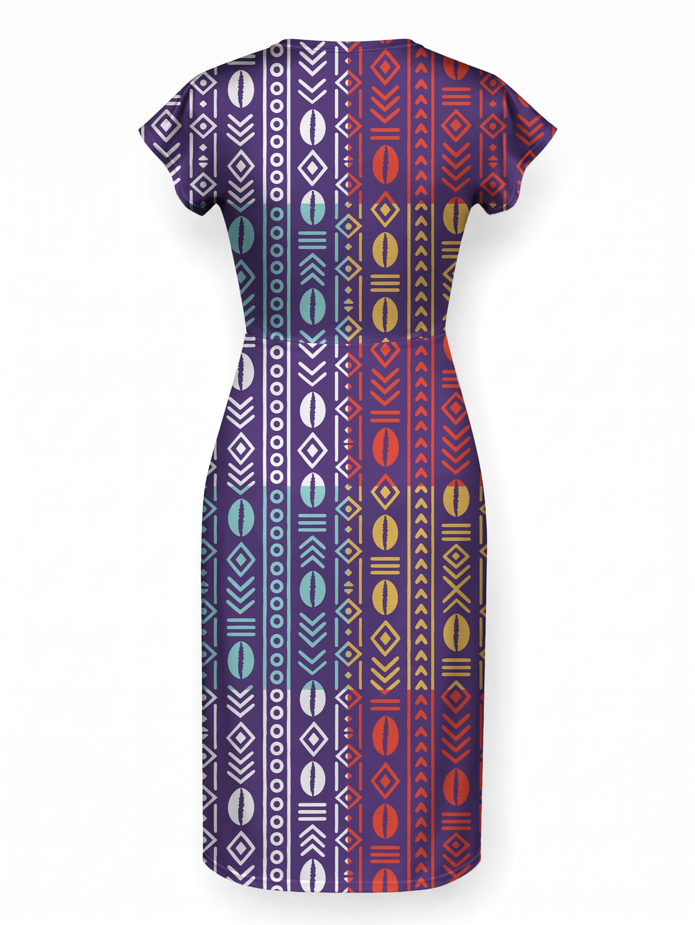 "Oshun Zamani" Cap Sleeve Midi Dress