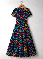 "Ubuntu" Short Sleeve Maxi Dress
