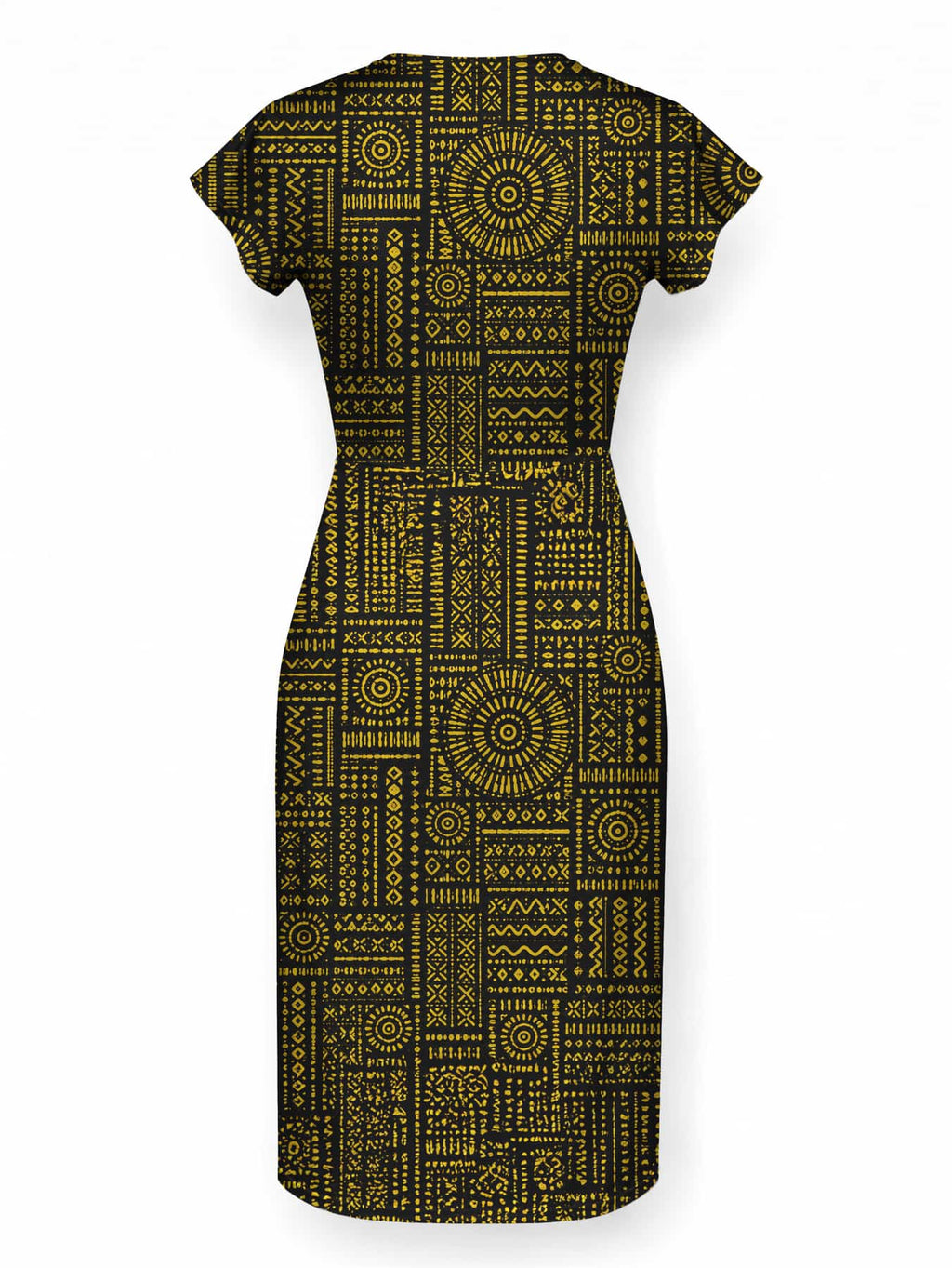 "Lamu" Cap Sleeve Midi Dress