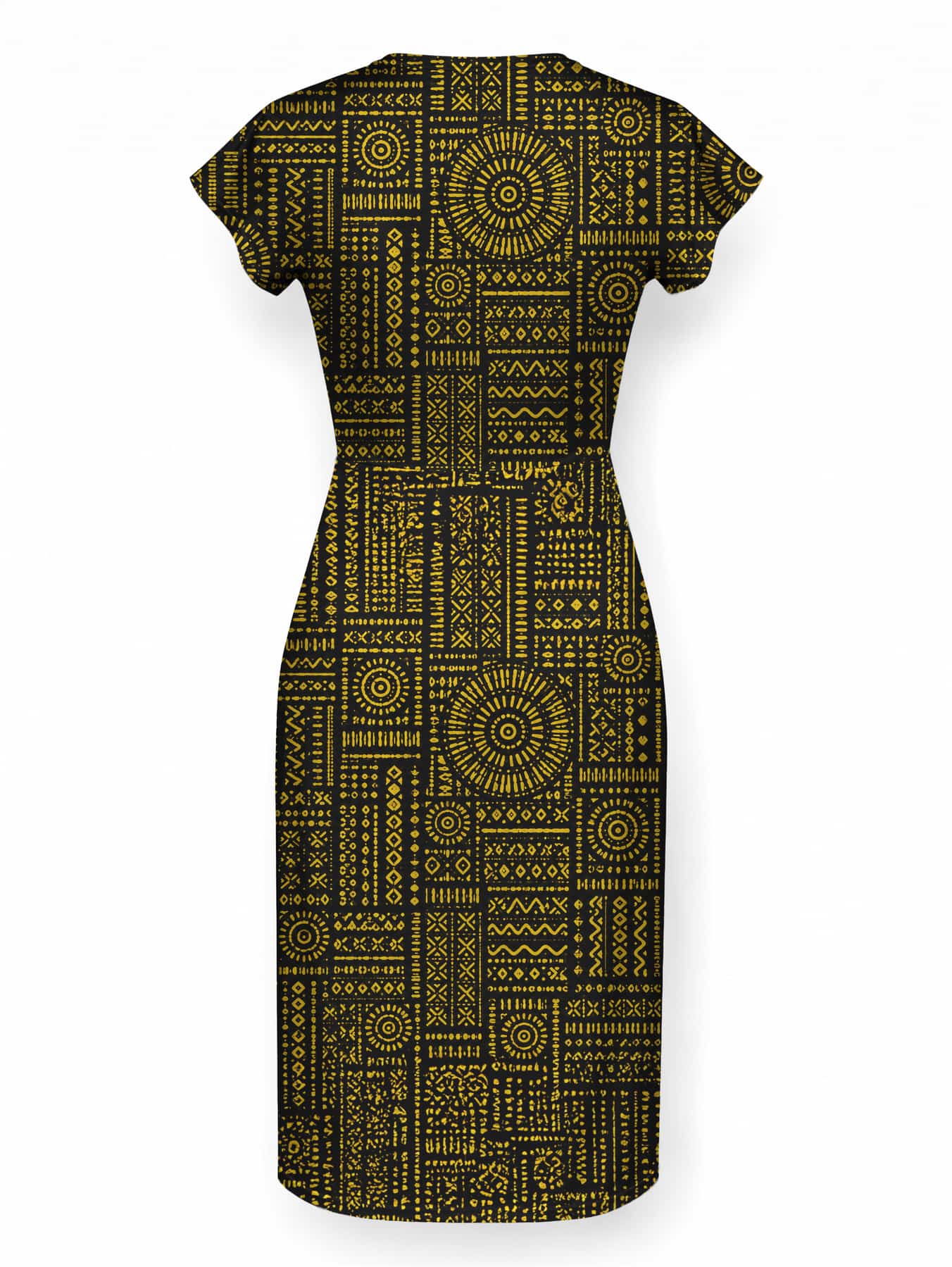 "Lamu" Cap Sleeve Midi Dress