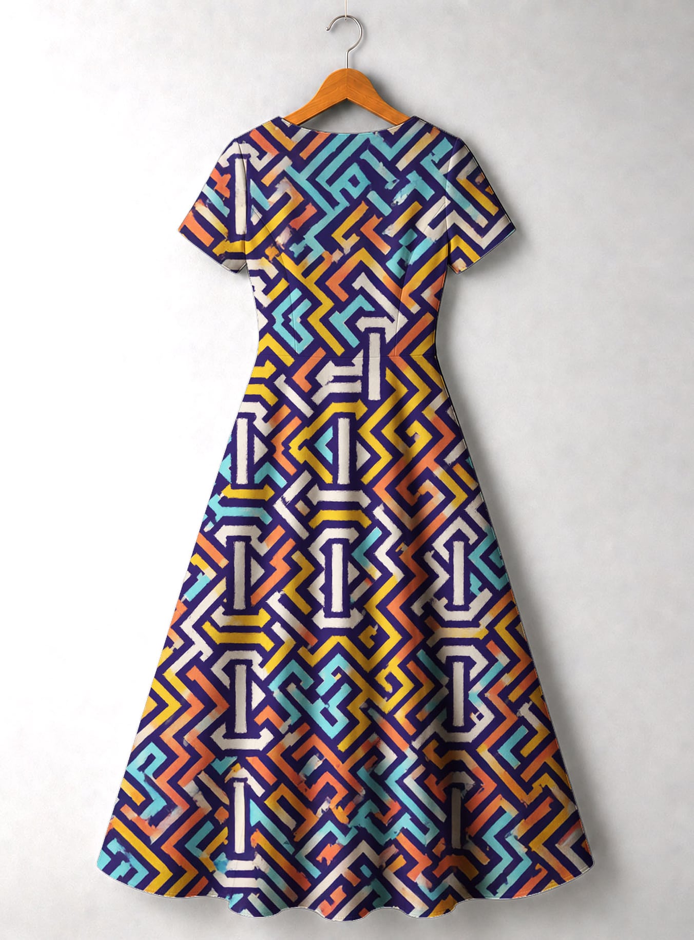 "Njia" Short Sleeve Maxi Dress