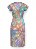 "Almasi" Cap Sleeve Midi Dress