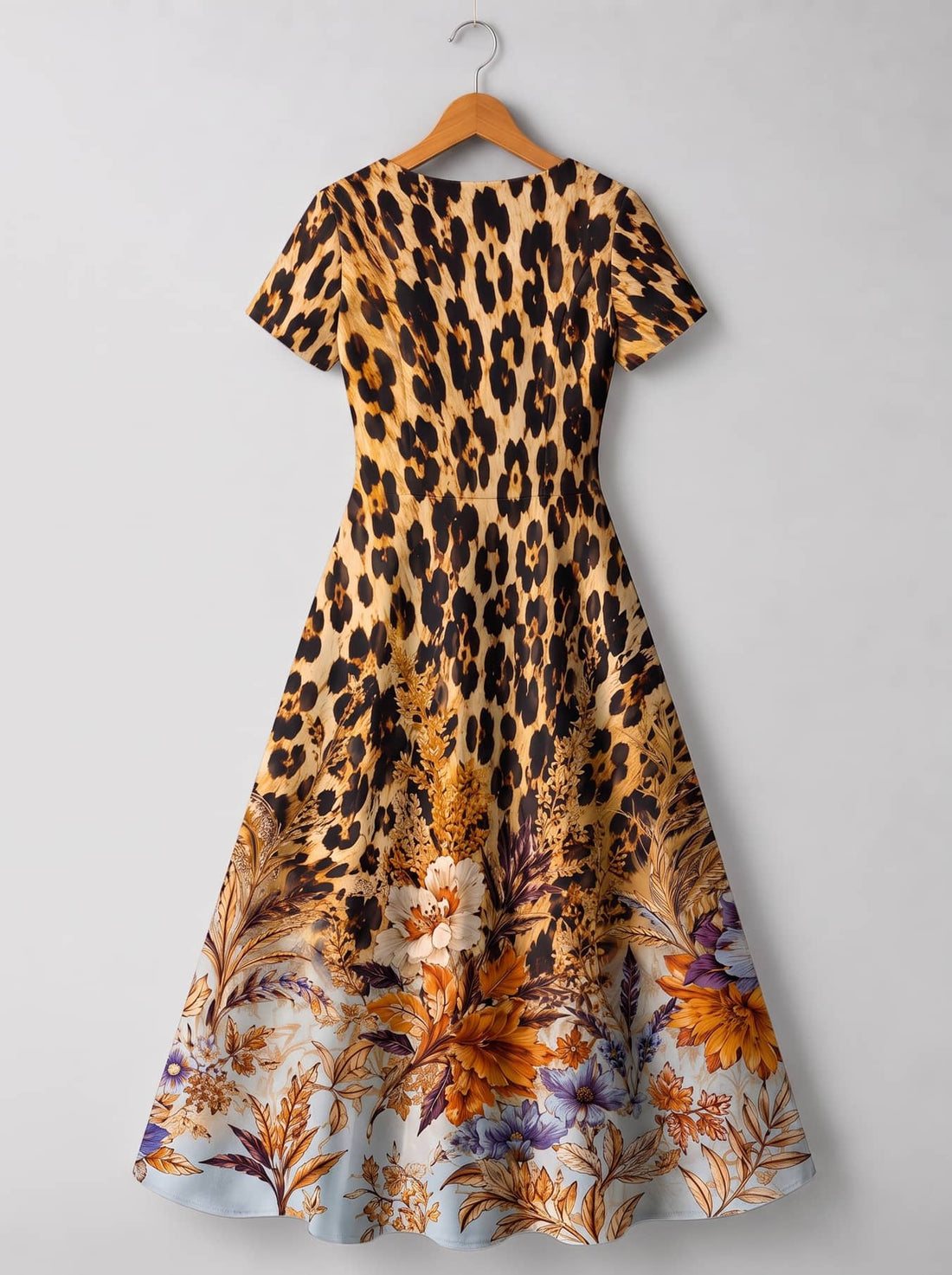 "Madoa" Short Sleeve Maxi Dress