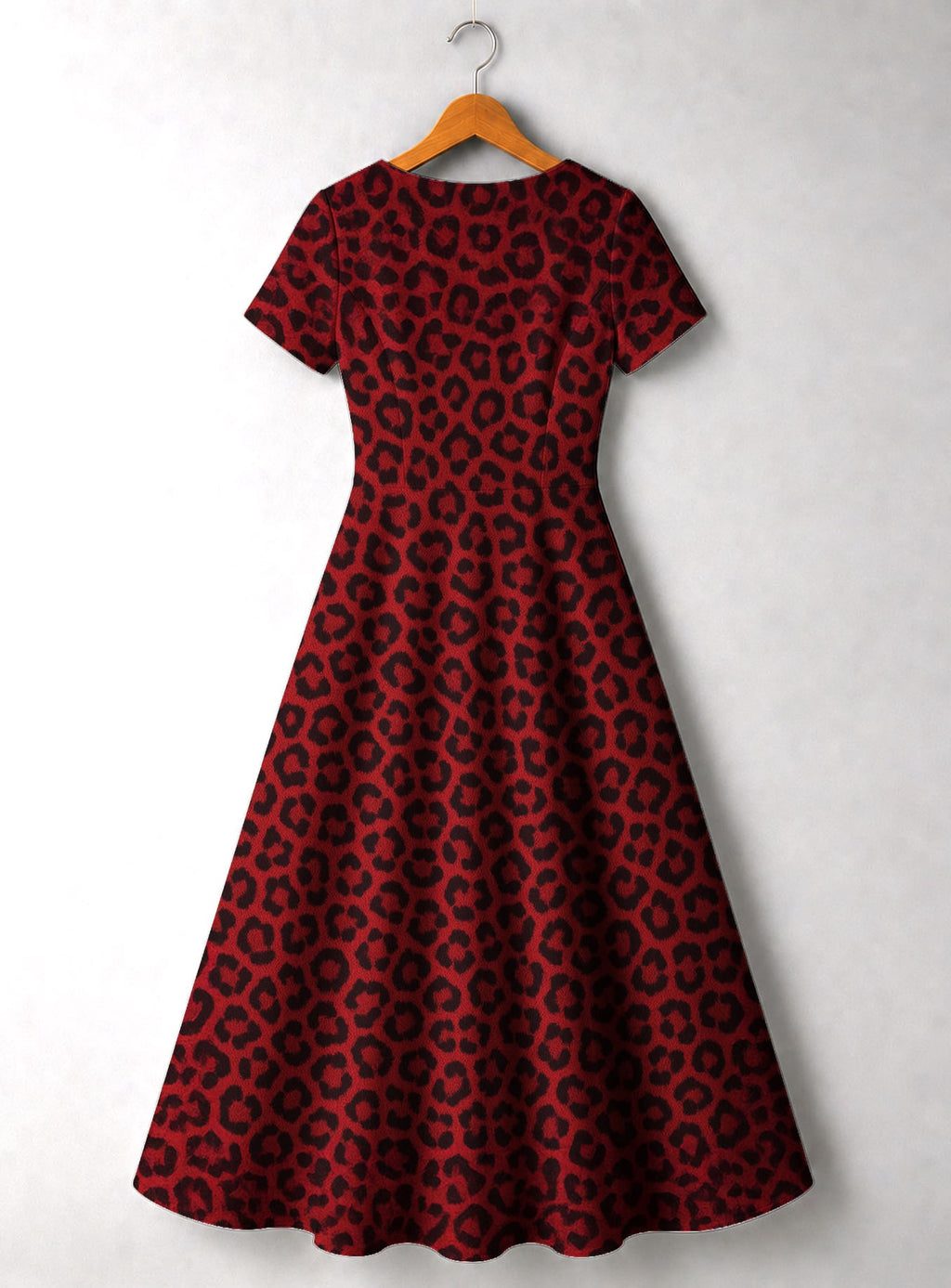"Imani" Rouge" Short Sleeve Maxi Dress