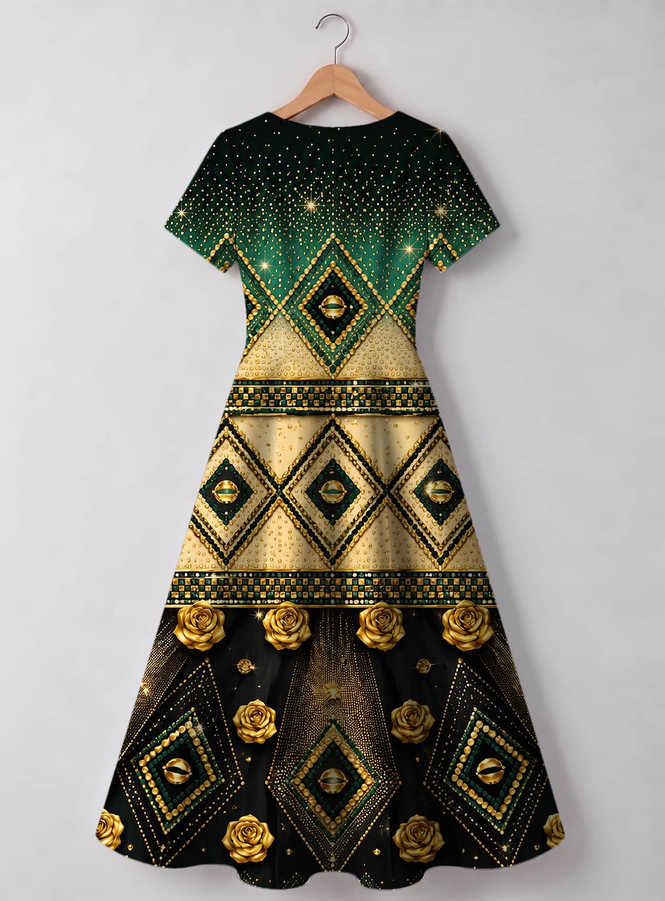 "Kifalme" Sweetheart Midi Dress